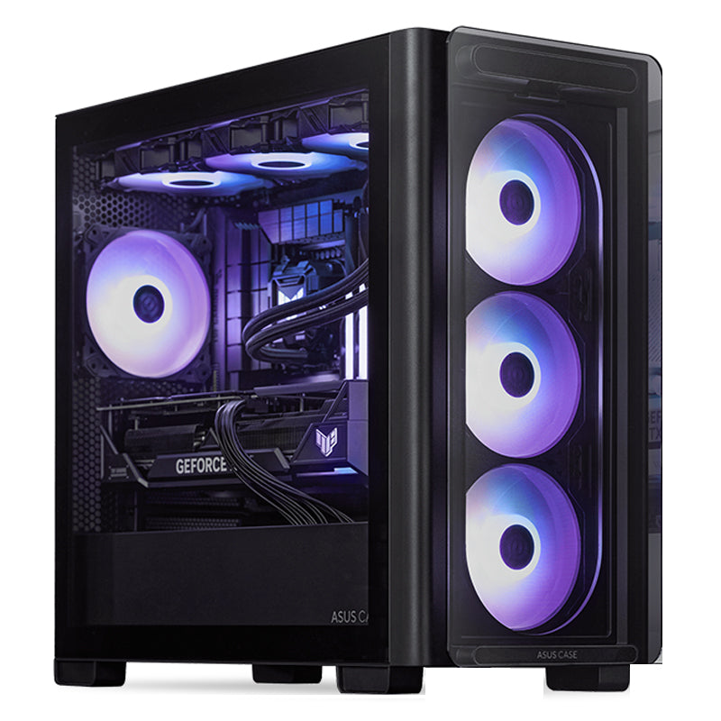 Asus A23 Plus Tempered Glass M-ATX Gaming PC Case (4 ARGB Fans Included)