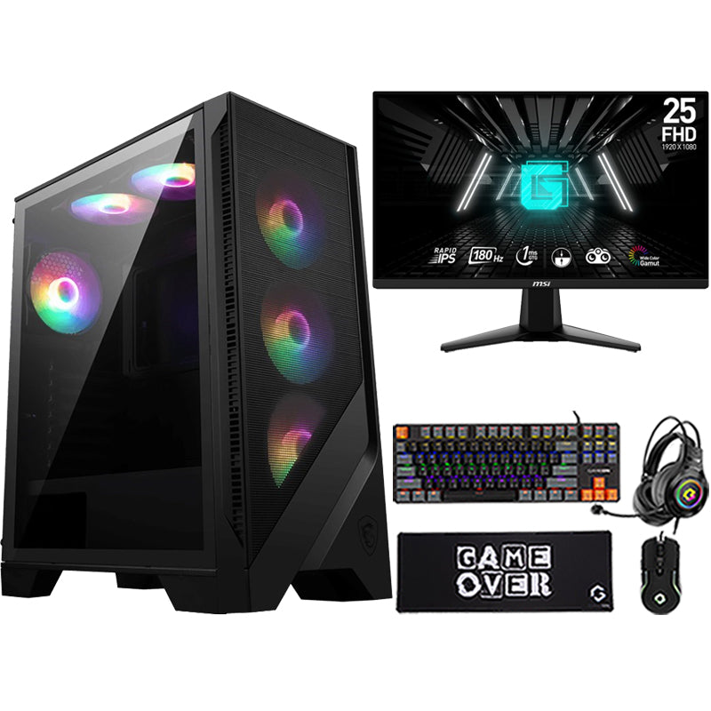 Ultra 5 Gaming PC, Ultra 5 245KF, RTX 4070 SUPER 12GB, Windows 11 Pro  with Gaming Monitor and 4in1 Gaming Kit