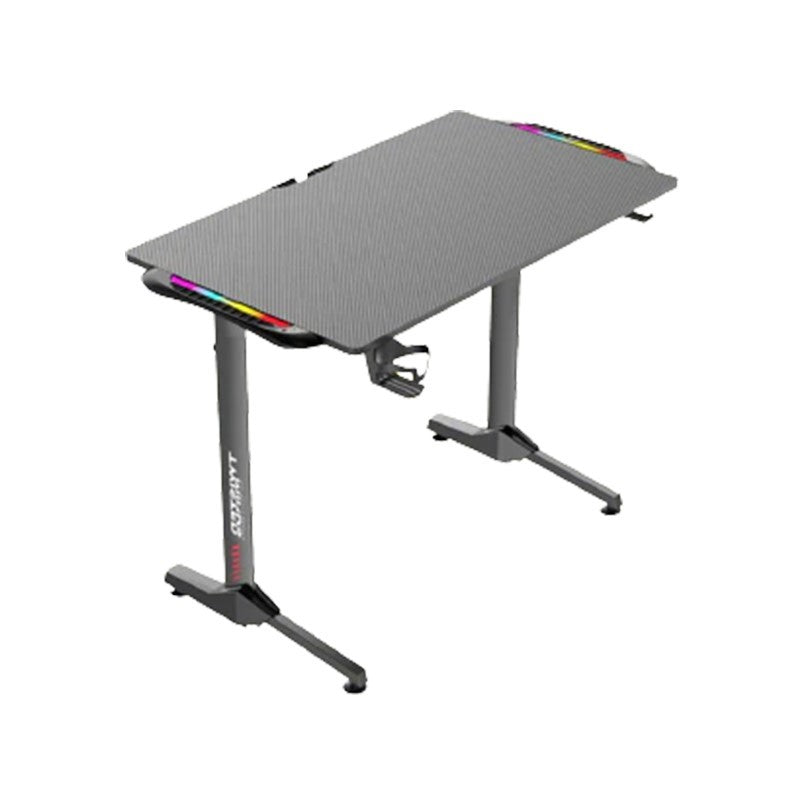 DXRaxer Prince-L PVC Leather Gaming Chair - Red/Black + Twisted Minds T-Shaped RGB Gaming Desk