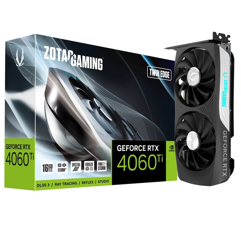 Zotac Gaming GeForce RTX 4060 Ti 16GB Twin Edge GDDR6 Gaming Graphic Card - Black