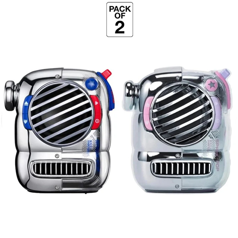 Divoom Spark-Pop Portable Bluetooth Mini Speaker – Blue & Pink