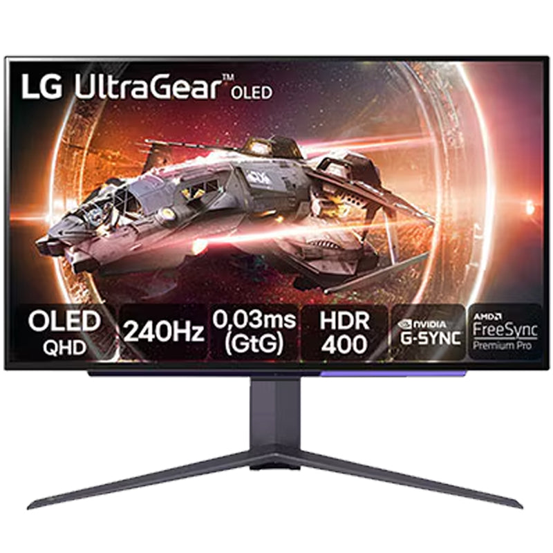 LG UltraGear 27'' QHD OLED, 240Hz, 0.03ms. HDMI 2.1, FreeSync Premium Pro, NVIDIA G-SYNC Compatible Gaming Monitor - Black