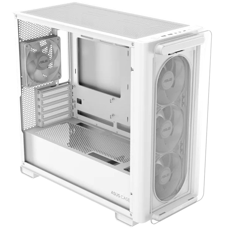 Asus A23 Plus Tempered Glass M-ATX Gaming PC Case (4 ARGB Fans Included)
