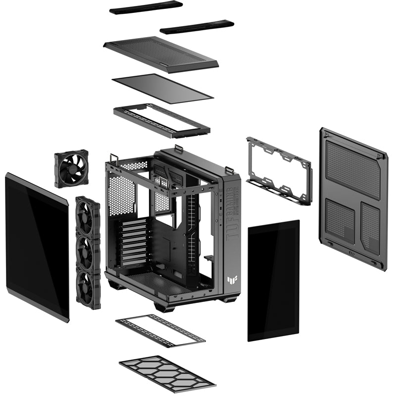 Asus TUF Gaming GT502 Horizon ARGB ATX Mid Tower Gaming PC Case (4 ARGB Fans Included)