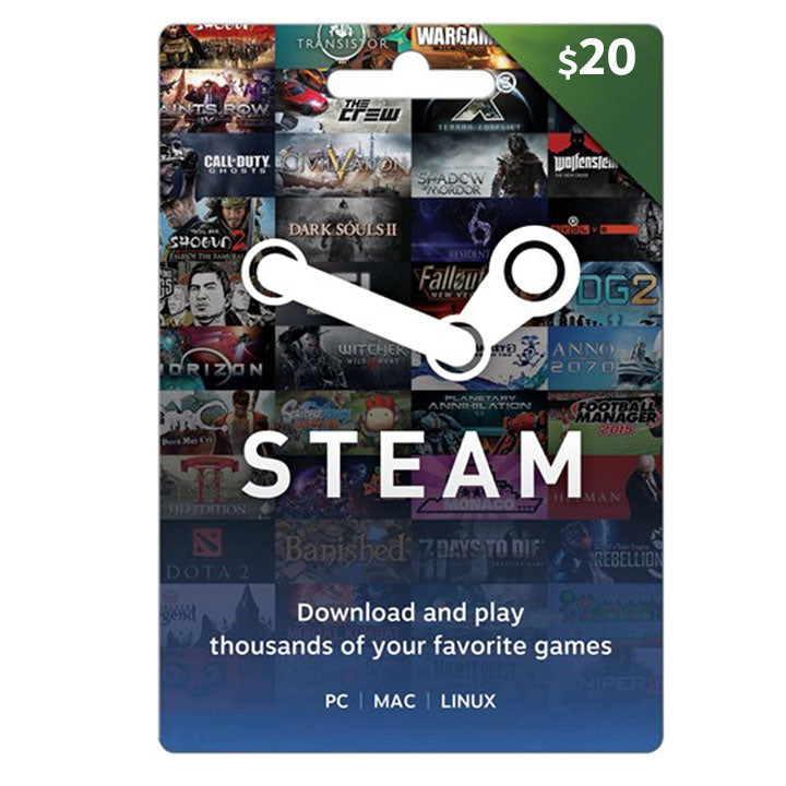 Steam Wallet Gaming Card 20$ - Only for US Account