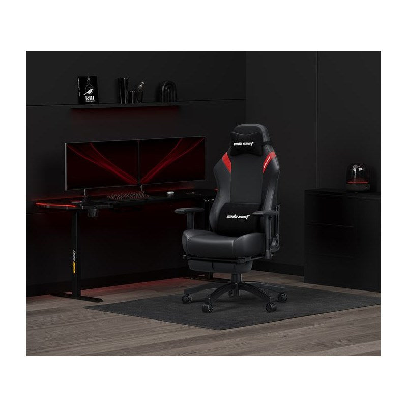Andaseat Luna Pro with Footrest, Large Gaming Chair, PVC Leather