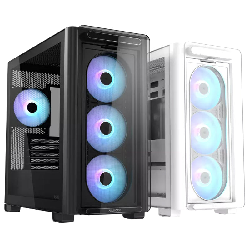 Asus A23 Plus Tempered Glass M-ATX Gaming PC Case (4 ARGB Fans Included)