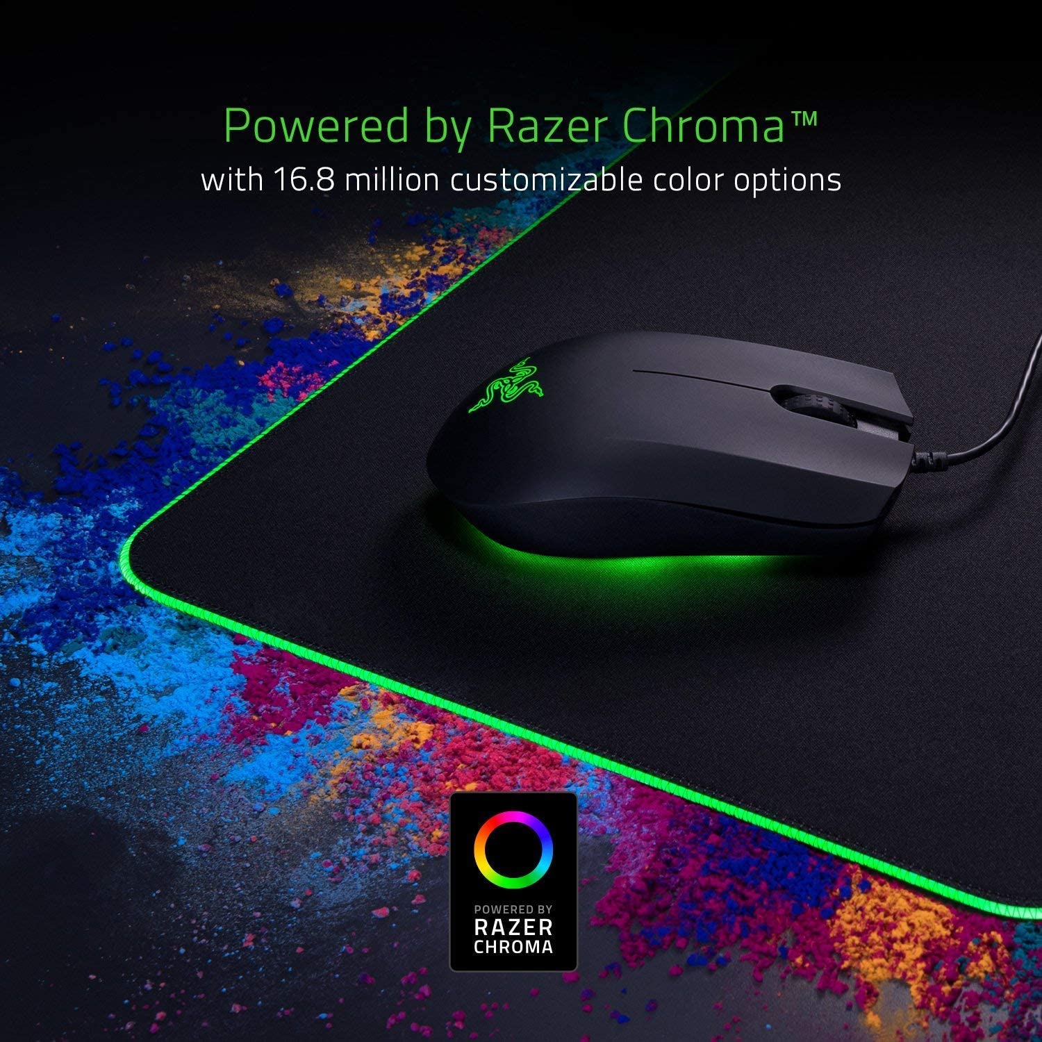 Razer Goliathus Chroma Soft Gaming Mouse Mat, Standard - Black