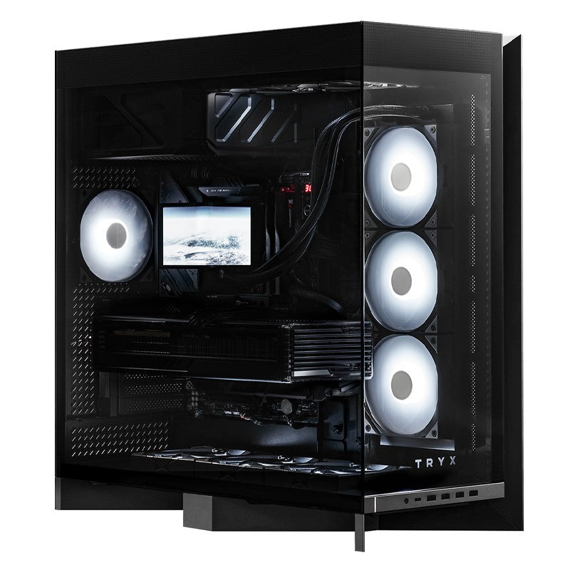 TRYX LUCA L70 E-ATX Mid Tower Gaming Case - Black (No Fans Included)