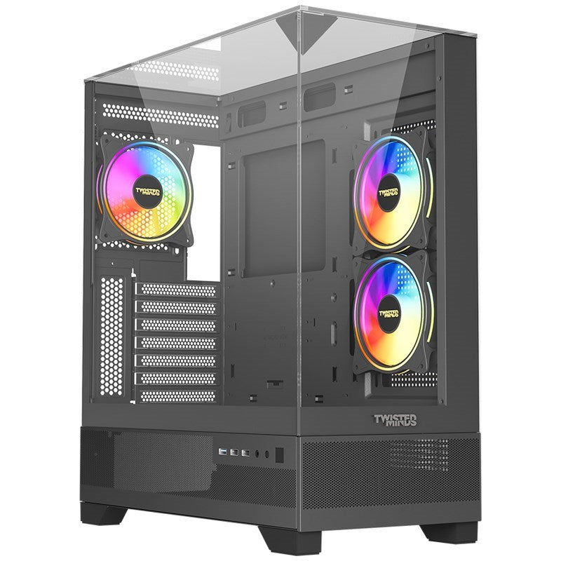 Ryzen 5 Gaming PC, Ryzen 5 9600X, RTX 5070 12GB, Windows 11 Pro with Asus Gaming Monitor and 4in1 Gaming Monitor