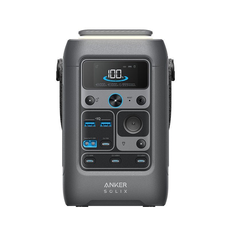 Anker Solix C300 DC Power Bank Power Station, 288 Wh (90,000 mAh) Battery for Multiple Devices, LiFePO4 Battery, 300 W Solar Generator, for Camping, Outdoors, Travel, Emergencies