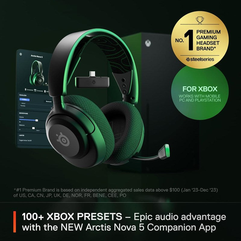 SteelSeries Arctis Nova 5X Wireless Gaming Headset for Xbox, PS4/PS5, PC, Mac, Switch, Mobile - Black