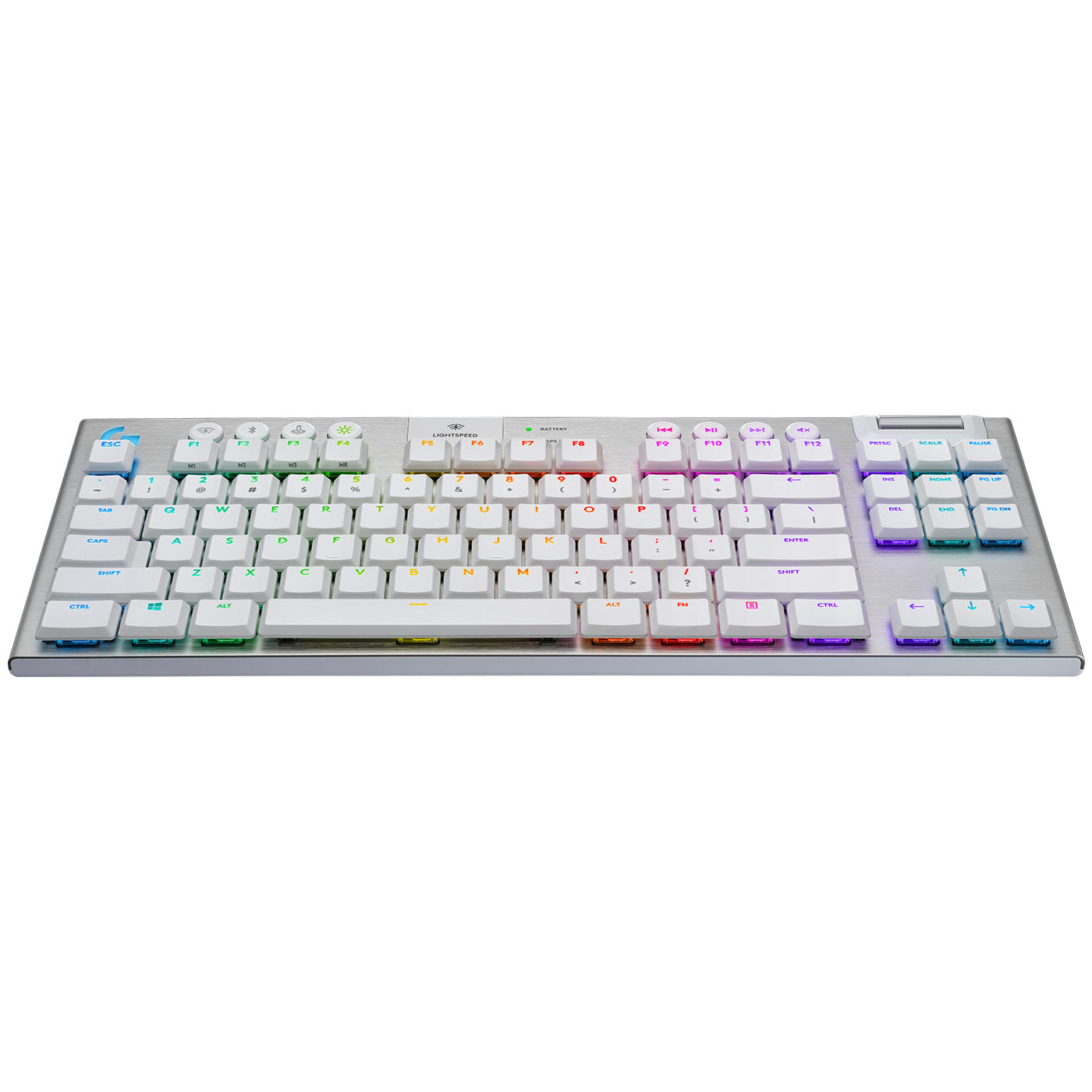 Logitech G915 TenKeyLess Wireless RGB Mechanical Gaming Keyboard - White - Tactile