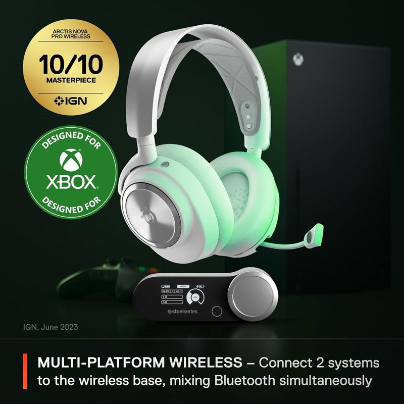 SteelSeries Arctis Nova Pro Wireless Gaming Headset for Xbox, PC, PS4/PS5, Switch, Mobile - White