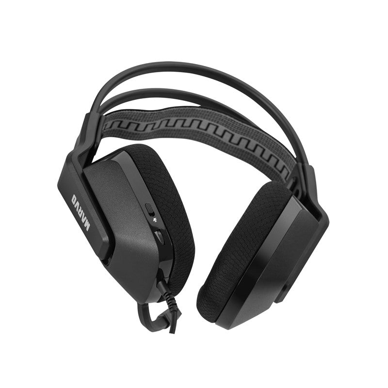 MARVO H8619 BK USB Wired RGB Gaming Headset With Detachable Microphone - Black