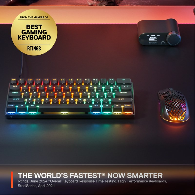 SteelSeries Apex Pro Mini Gen 3 Wired RGB Magnetic Switch Mechanical Gaming Keyboard - Black (US Layout)