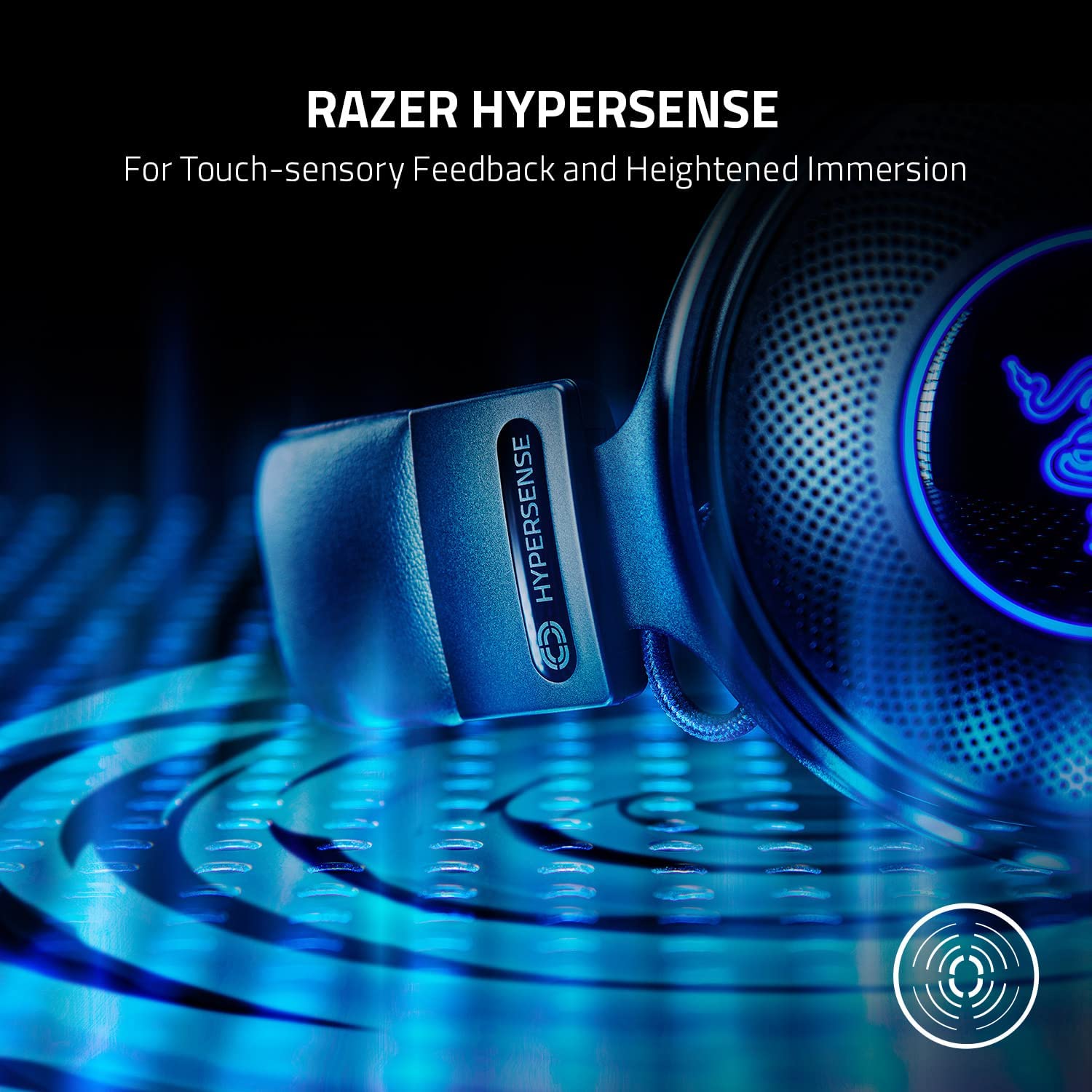 Razer Kraken V3 HyperSense Wired USB Gaming Headset with Haptic Technology - Black