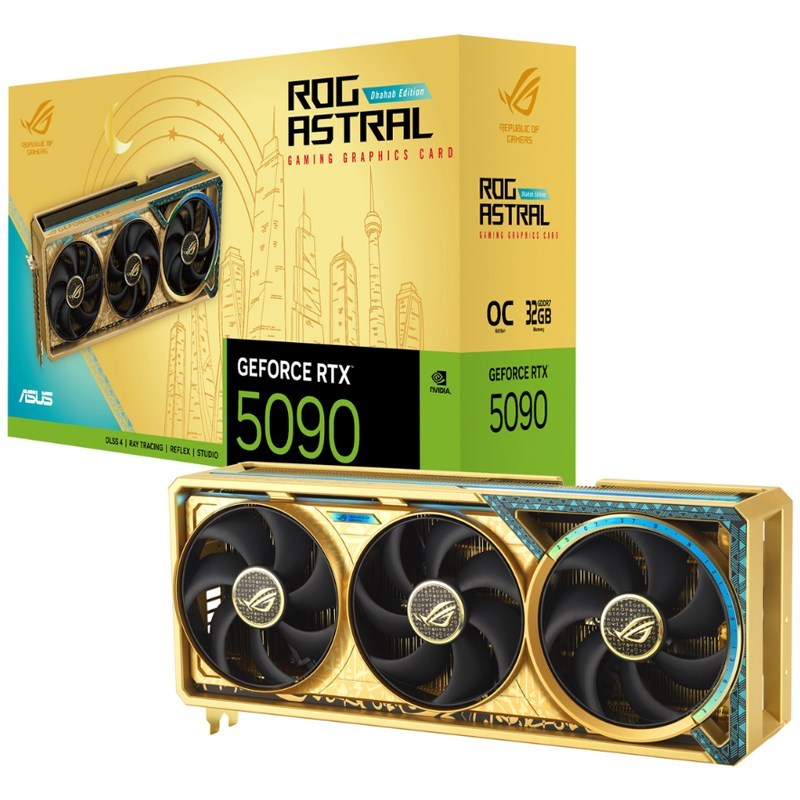Asus ROG Astral GeForce RTX 5090 Dhahab Edition 32GB OC GDDR7 Gaming Graphics Card