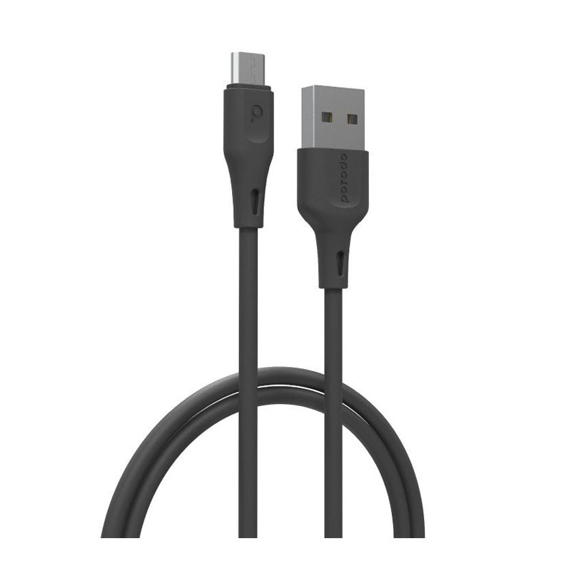 Porodo USB Cable Lightning Connector Durable Fast Charge and Data Cable (2M 2.4A), White.