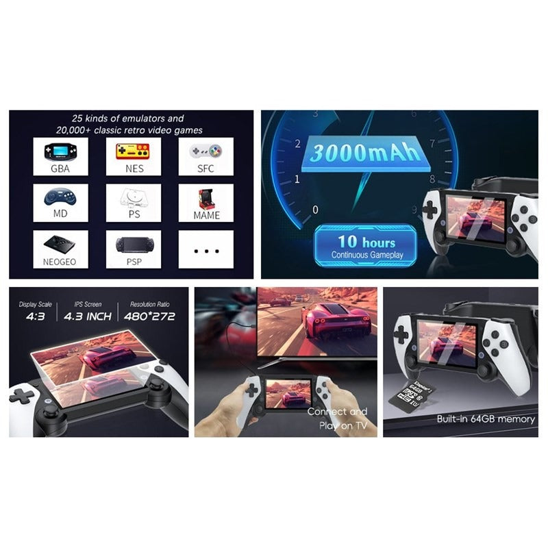SJGAM M25 Retro Video Game Screen HD 4.3