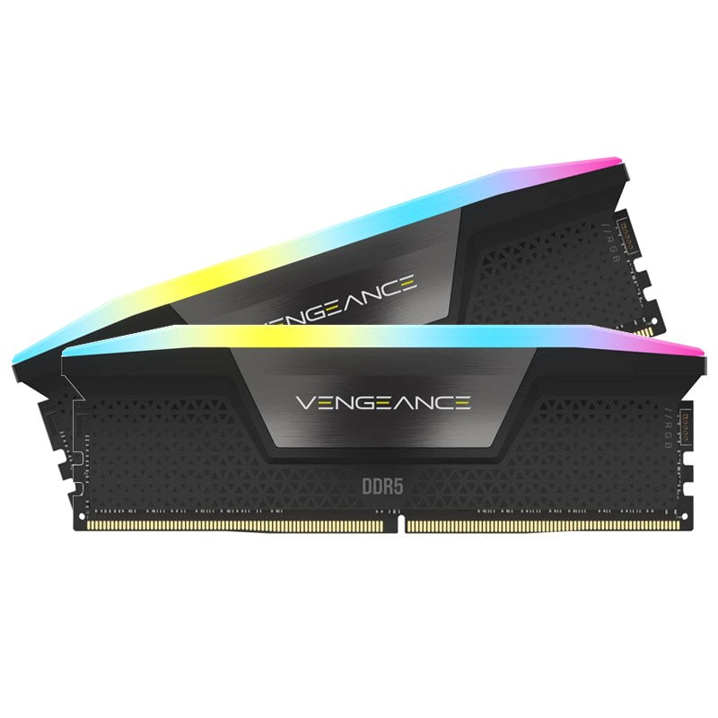 Corsair VENGEANCE RGB 64GB (2x32GB) DDR5 DRAM 6400MT/s CL32 Memory Kit - Black