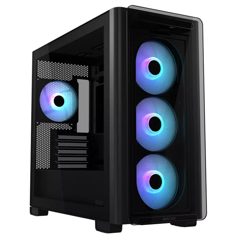 Asus A23 Plus Tempered Glass M-ATX Gaming PC Case (4 ARGB Fans Included)