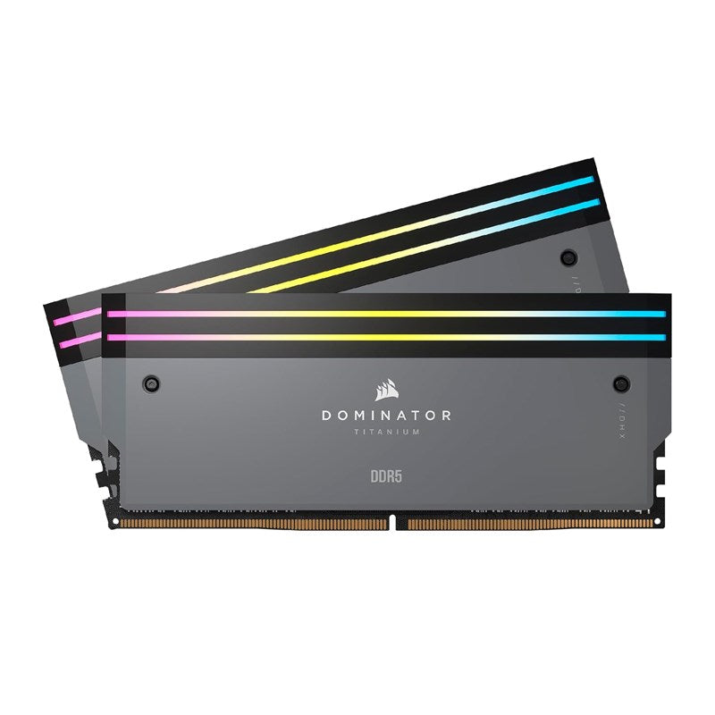 Corsair DOMINATOR TITANIUM RGB 64GB (2x32GB) DDR5 DRAM 6000MT/s CL30 AMD EXPO & Intel XMP Memory Kit - Grey