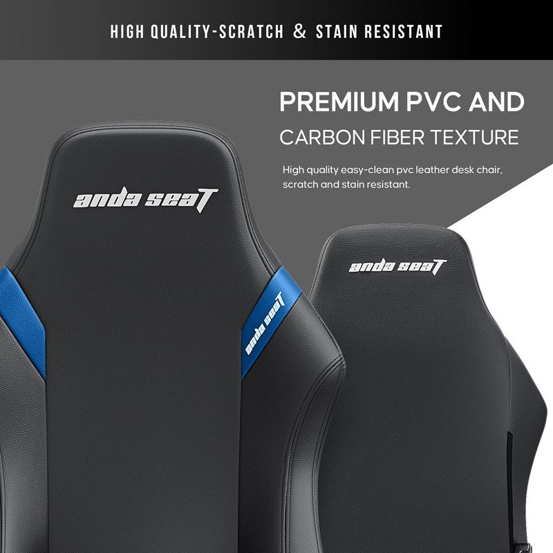 X-Rocker Nintendo All-Star Peach Video Rocker Gaming Chair + Anda Seat Luna Series Gaming Chair Large - Black/Blue