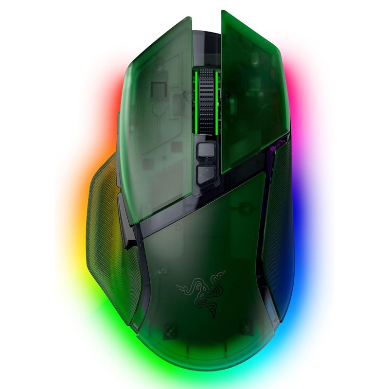 Razer Basilisk V3 Pro 35K Fully Customizable Wireless Ergonomic RGB Gaming Mouse - Phantom Green Edition