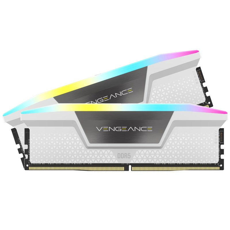 Corsair VENGEANCE RGB 64GB (2x32GB) DDR5 DRAM 6000MT/s CL30 AMD EXPO & Intel XMP Memory Kit - White