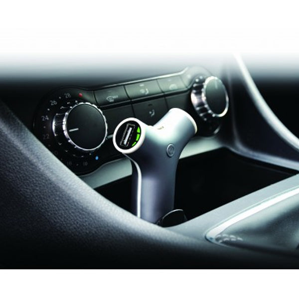 Car Charger (12/24V) with Power bank Integrated 2200 mAh power bank
