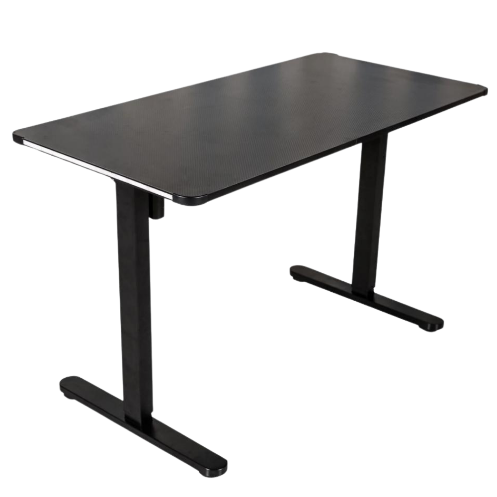 Royal Electric Gaming Desk Adjustable Height, Carbon Fiber, RGB, (120*60*72) cm Size - Black