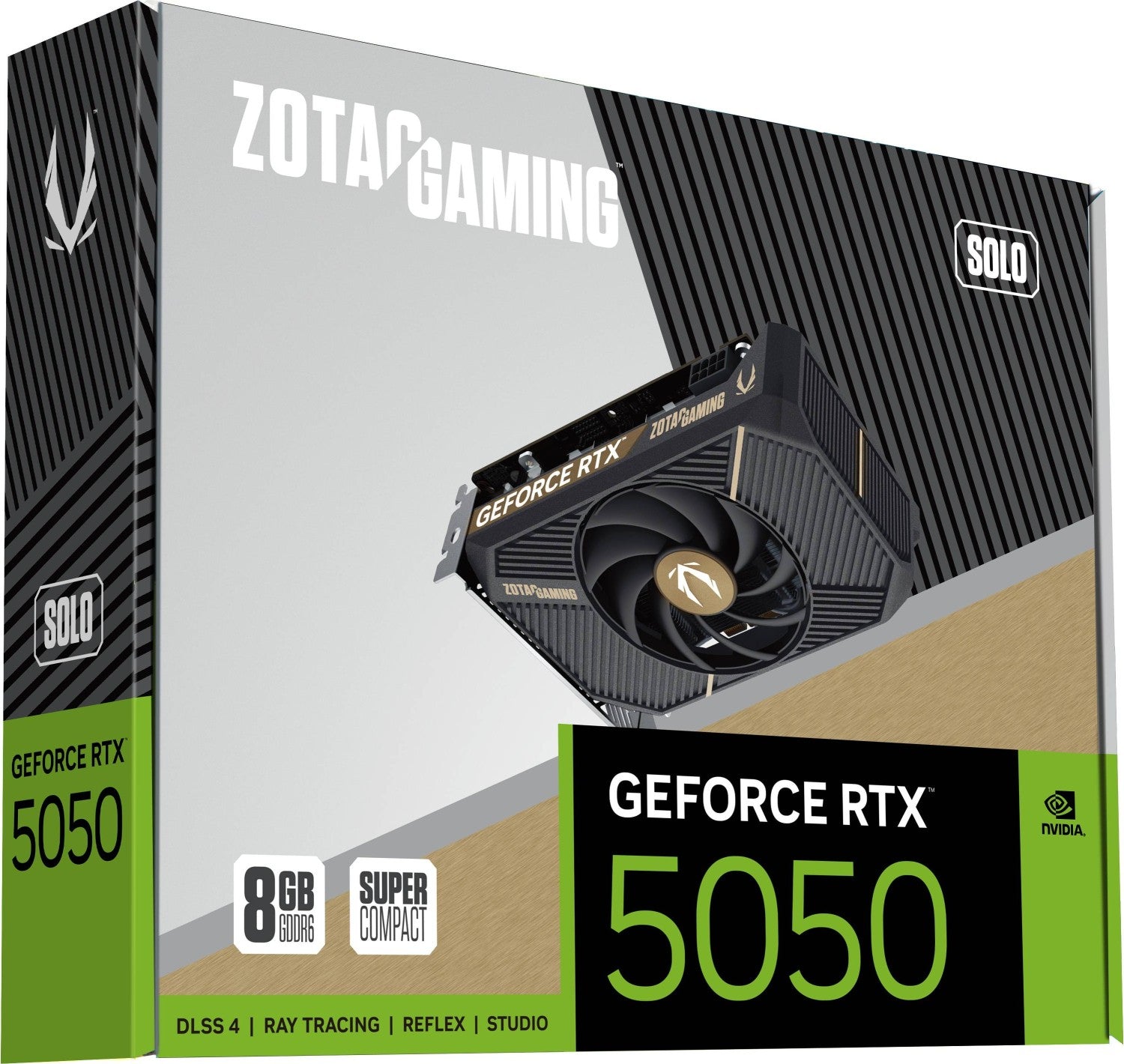 Zotac GAMING GeForce RTX 5050 SOLO 8GB GDDR6 Graphics Card - Black