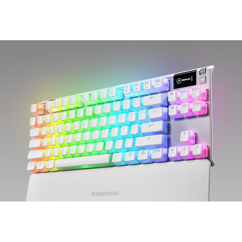 Steel Series Apex 7 TKL Ghost RGB Mechanical Gaming Keyboard US (Red Switch) - White