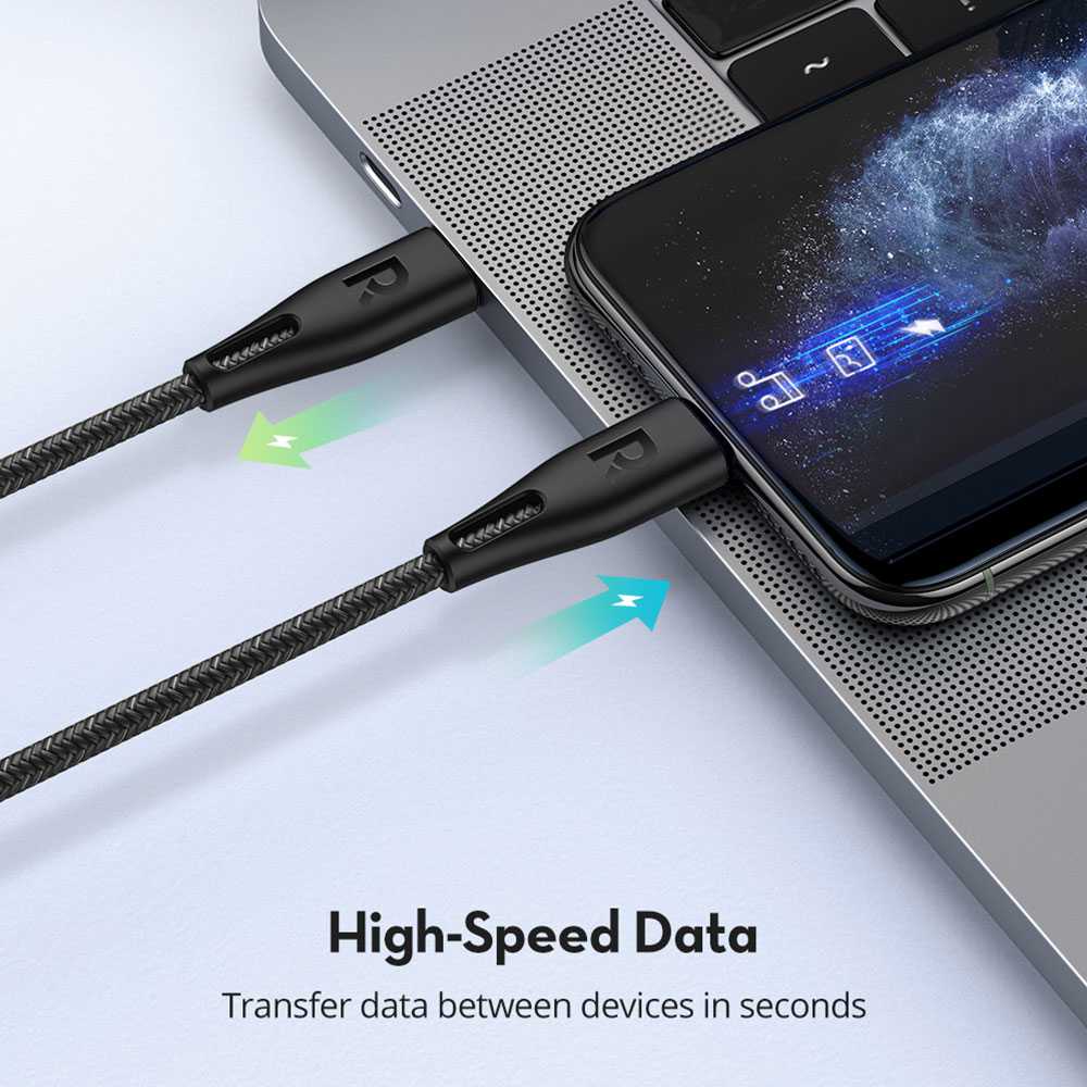 RAVPower RP-CB1003 0.3 m Type-C to Lightning Cable Nylon