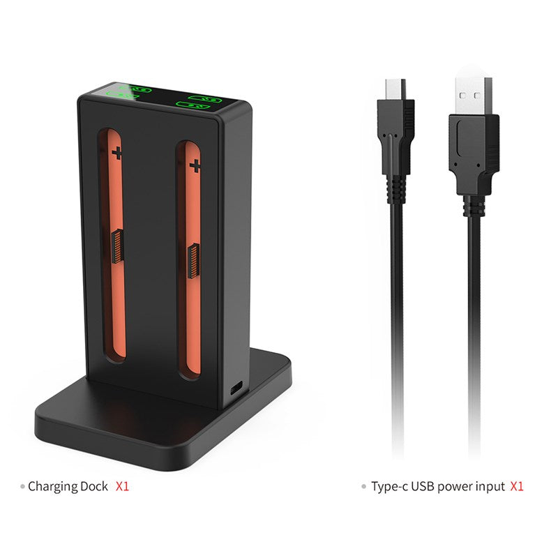 Dobe TNS-3192B Magnetic Charging Stand for Nintendo Switch 2 (N-S 2), HJoy-Con with 4-Ports, Charging Dock with LED Indicators & Portable Design - Black