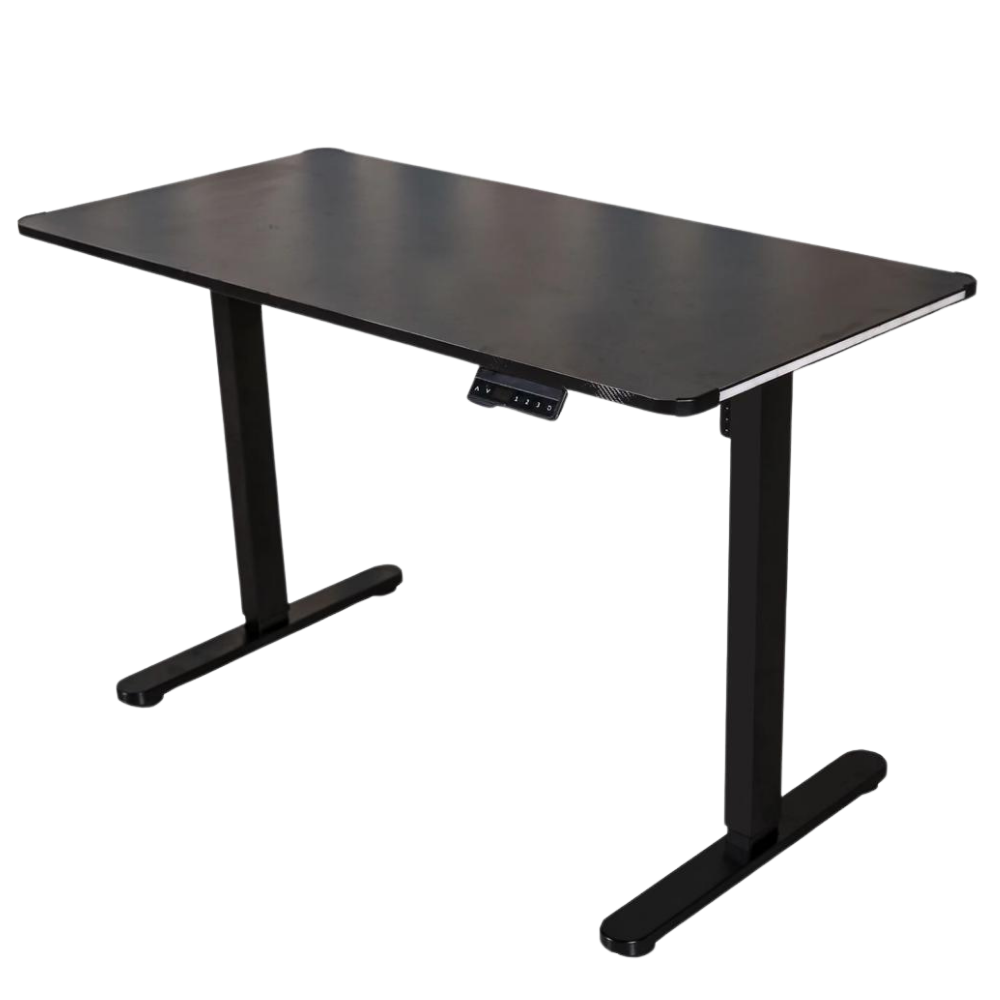 Royal Electric Gaming Desk Adjustable Height, Carbon Fiber, RGB, (120*60*72) cm Size - Black