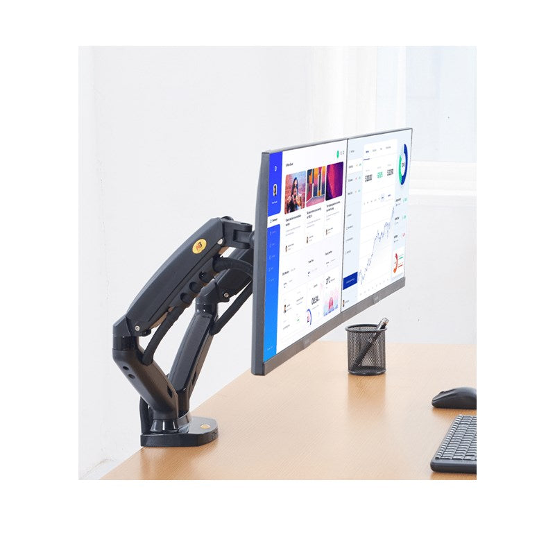 NB North Bayou Gas Strut Dual Monitor Arm, Stand And Mount For Gaming And Office Use, 17