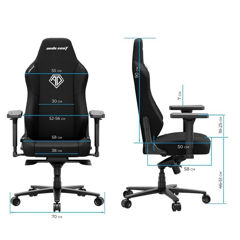 X-Rocker Sony PlayStation Geist 2.0 Floor Rocker Gaming Chair + Andaseat Phantom 3 XL Gaming Chair - Black