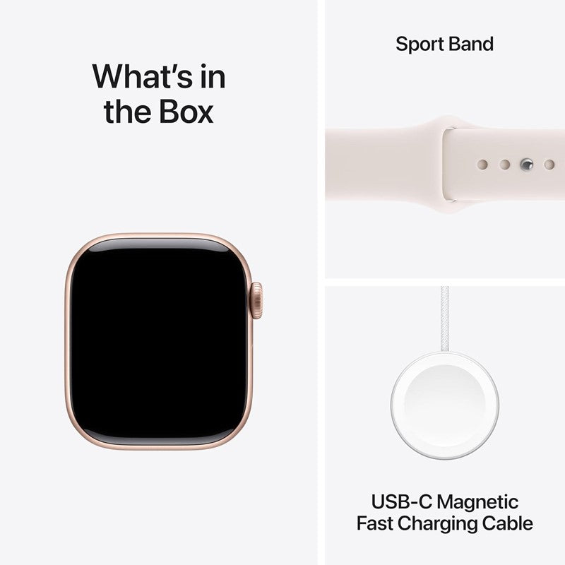 Apple Watch Series 11, 46mm, Rose Gold Aluminium Case, Light Blush Sport Band, (GPS)