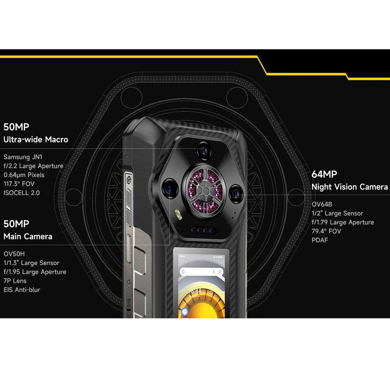 Ulefone Armor 30 Pro 5G 512 GB, 32 GB (16 GB + 16 GB) RAM 12800 mAh Massive Battery with World's First Truly Dual-Screen Rugged Phone