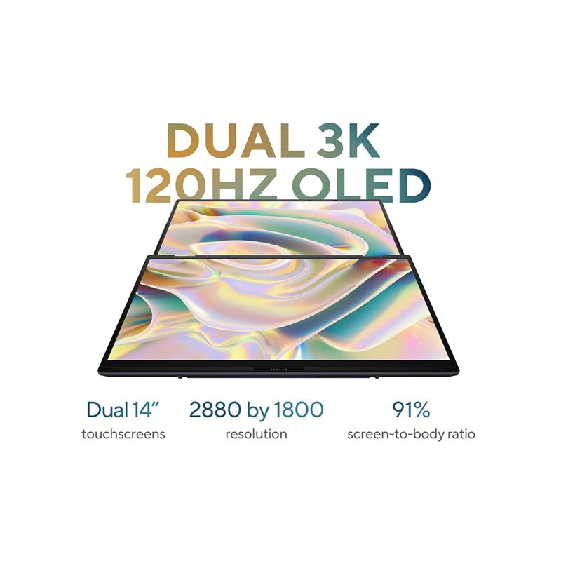 Asus Zenbook Duo OLED, Intel Core Ultra 7-155H 16 GB RAM, 1 TB SSD, 14