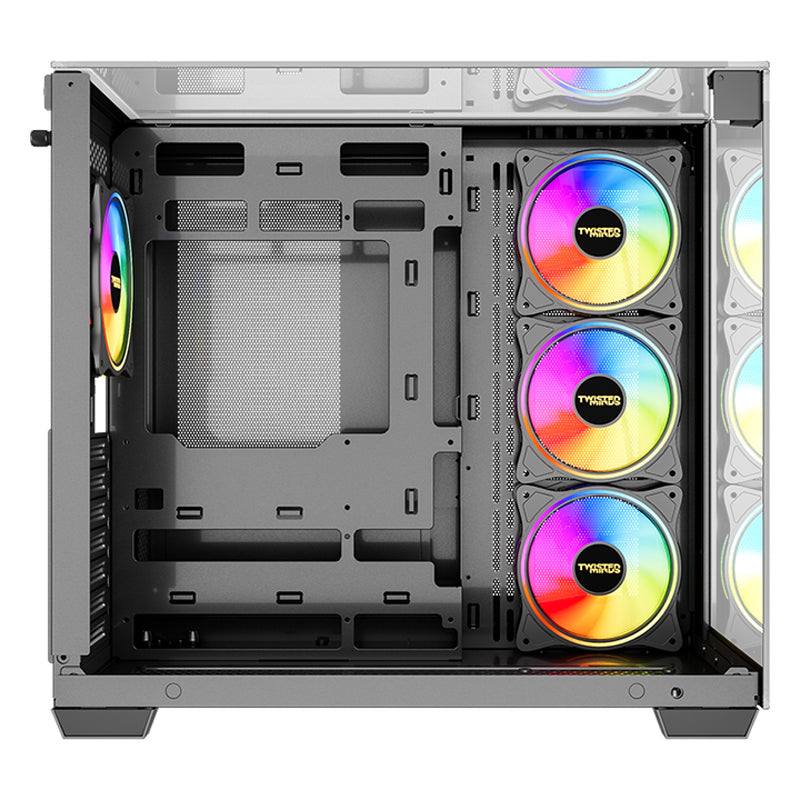 Twisted Minds Warden Rider Tempered Glass ATX Mid Tower Gaming Case - Black (3 ARGB Fans Included)