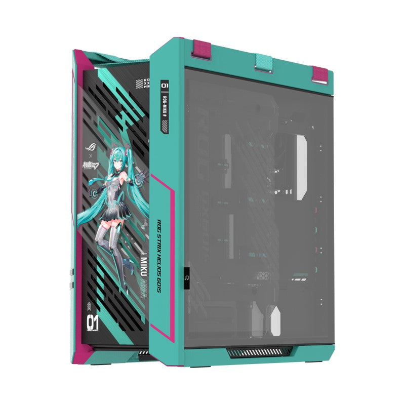 Asus ROG Strix Helios II Hatsune Miku Edition E-ATX Mid Tower Gaming Case (4 FANS Included)
