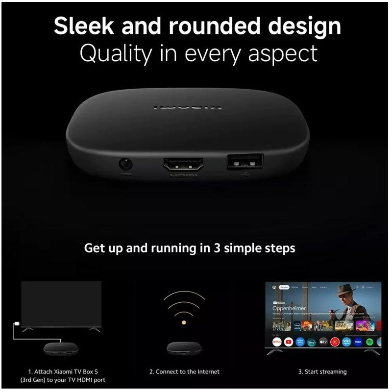 Xiaomi Mi TV Box S (3rd Gen) TV Box 4K Ultra HD Streaming Media Player