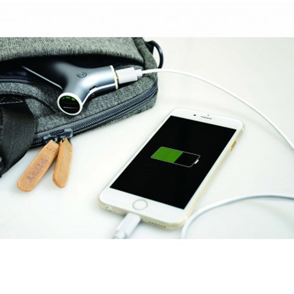 Car Charger (12/24V) with Power bank Integrated 2200 mAh power bank