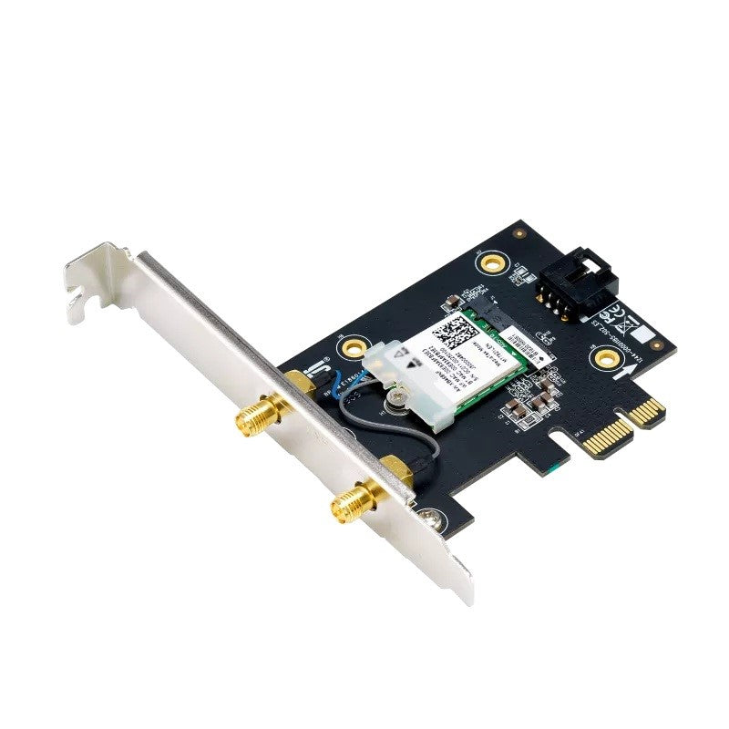 Asus Wi-Fi 7 PCI-E Adapter with 2 External Antennas, Supporting 6 GHz Band, 4096-QAM, Bluetooth 5.4, WPA3 Network