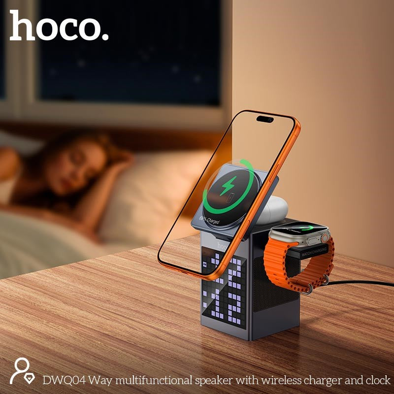 Buy Hoco Wireless Charger, Clock and Speaker in Kuwait | Blink