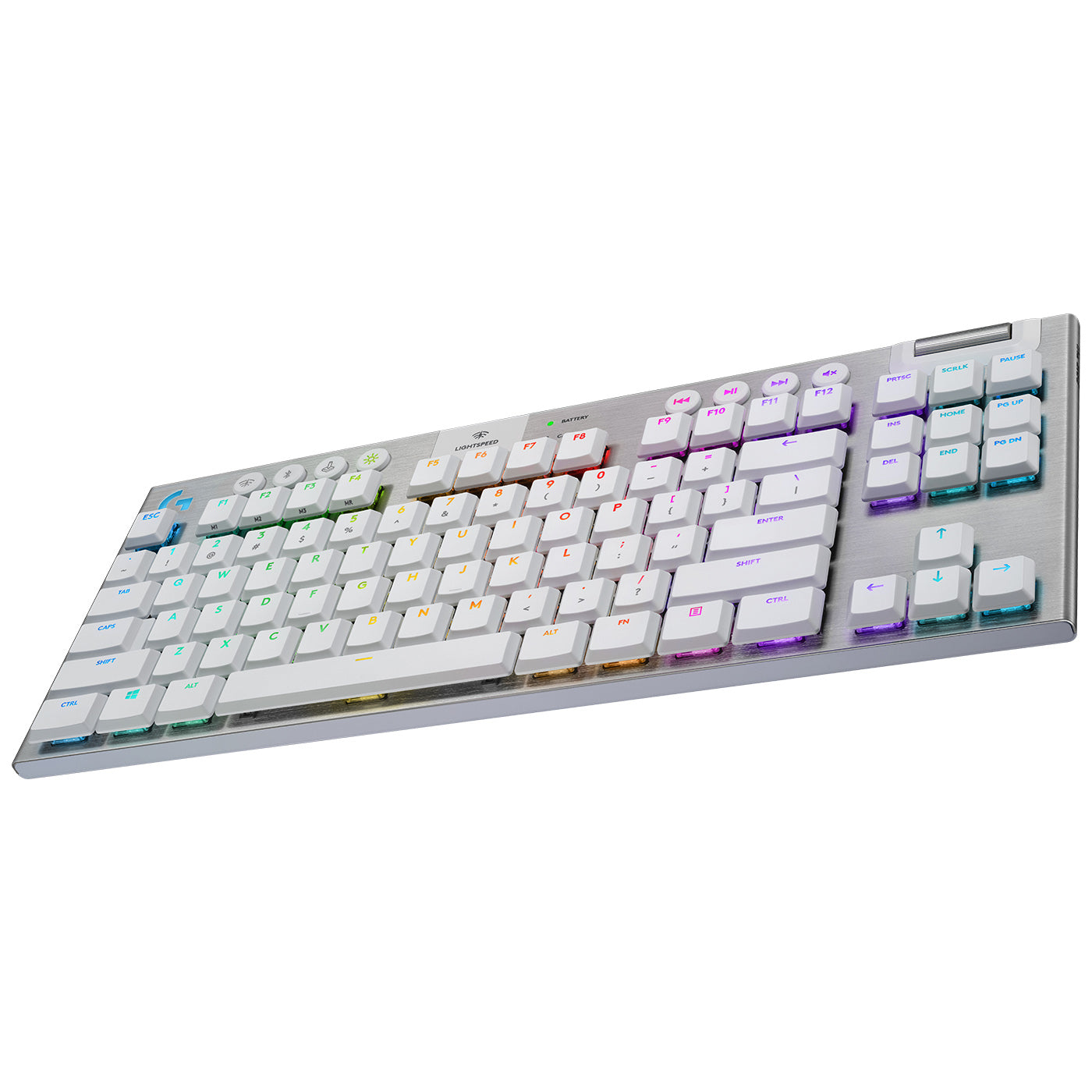 Logitech G915 TenKeyLess Wireless RGB Mechanical Gaming Keyboard - White - Tactile