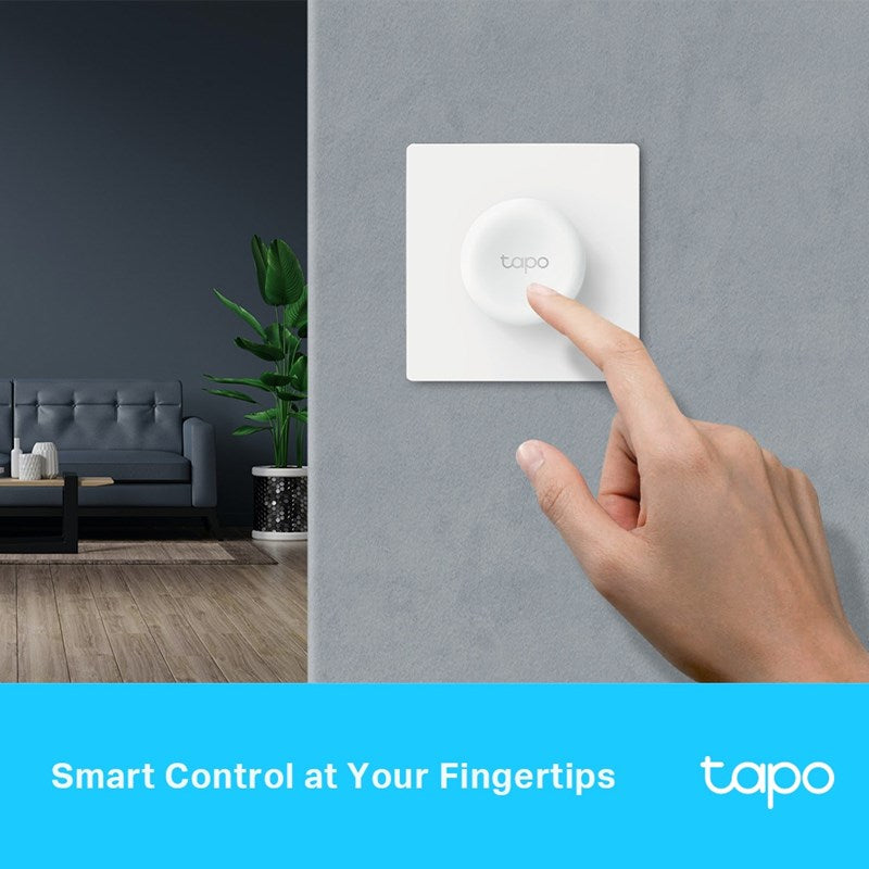 TP-Link Smart Remote Dimmer Switch with Wall Mount Plate - White